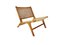 Brasilianischer Mid-Century Sessel aus Schilfrohr und Massivholz 1