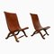 Spanish High-Back Leather Slipper Chairs by Pierre Lottier, 1950s, Set of 2 1