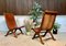 Spanish High-Back Leather Slipper Chairs by Pierre Lottier, 1950s, Set of 2, Image 2