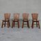 Mid-Century Wooden Dining Chairs, Set of 4 1