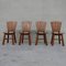 Mid-Century Wooden Dining Chairs, Set of 4, Image 1