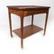 Danish Teak Side Table on Wheels, 1960s, Image 8