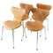 Model 3107 Dining Chairs by Arne Jacobsen and Fritz Hansen, 1973, Set of 4 1