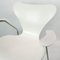 White Model 3207 Chair with Armrests by Arne Jacobsen and Fritz Hansen, Image 4