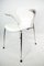 White Model 3207 Chair with Armrests by Arne Jacobsen and Fritz Hansen 6