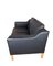 Black 2 Seater Leather Sofa with Oak Legs from Stouby Furniture 8