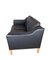 Schwarzes 2-Sitzer Ledersofa mit Beinen aus Eiche von Stouby Furniture 8