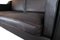 Divano a due posti in pelle nera con gambe in quercia di Stouby Furniture, Immagine 5