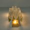 Aplique estilo Venini de cristal de Murano y latón dorado, Italia, Imagen 7