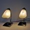 Scandinavian Glass and Brass Table & Wall Lamps, 1950s, Set of 2, Image 7