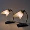 Scandinavian Glass and Brass Table & Wall Lamps, 1950s, Set of 2 6