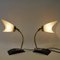 Scandinavian Glass and Brass Table & Wall Lamps, 1950s, Set of 2 8
