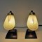 Scandinavian Glass and Brass Table & Wall Lamps, 1950s, Set of 2 3