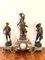 Antique 19th Century French Spelter and Onyx Clock Garniture, Set of 3 5