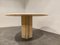 Round Italian Travertine Dining Table, 1970s, Image 7