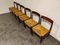 Vintage Esszimmerstühle aus Palisander & Korbgeflecht von Alfred Hendrickx, 1960er, 6er Set 6