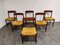 Vintage Rosewood and Wicker Dining Chairs by Alfred Hendrickx, 1960s, Set of 6, Image 7