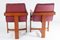 Bauhaus Teak Leather Library Study Chairs, 1930s, Set of 2 3