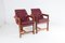 Bauhaus Teak Leather Library Study Chairs, 1930s, Set of 2 16