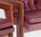 Bauhaus Teak Leather Library Study Chairs, 1930s, Set of 2, Image 11
