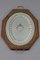 Octagonal Wood Serving Tray with Oval Etched Mirror Base 18