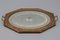 Octagonal Wood Serving Tray with Oval Etched Mirror Base, Image 23