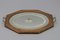 Octagonal Wood Serving Tray with Oval Etched Mirror Base 1