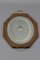 Octagonal Wood Serving Tray with Oval Etched Mirror Base 22