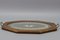 Octagonal Wood Serving Tray with Oval Etched Mirror Base 15