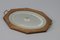 Octagonal Wood Serving Tray with Oval Etched Mirror Base, Image 12