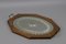 Octagonal Wood Serving Tray with Oval Etched Mirror Base, Image 13