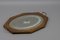 Octagonal Wood Serving Tray with Oval Etched Mirror Base, Image 8