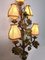 Lámpara de iglesia de candelabro grande con flores, uvas, hojas de parra y mazorcas de maíz, década de 1800, Imagen 10