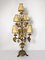 Große Kandelaber Kirchenlampe mit Blumen, Weintrauben, Weinblättern und Maiskolben, 1800er 13