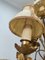 Große Kandelaber Kirchenlampe mit Blumen, Weintrauben, Weinblättern und Maiskolben, 1800er 5