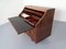 Italian Rosewood & Leather Tambour Writing Desk by Gianfranco Frattini for Bernini, 1964 4