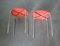 Red Stools by Pierre Guariche for Meurop, 1960s, Set of 2 8