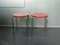 Red Stools by Pierre Guariche for Meurop, 1960s, Set of 2 2