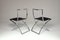 Italian Chrome Folding Chairs by Marcello Cuneo, 1970s, Set of 2 6