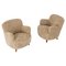 Scandinavian Mid-Century Lounge Chairs in Sheepskin, Set of 2 1