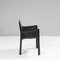 Cab Black Leather Carver Dining Chair by Mario Bellini for Cassina 2