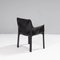 Silla de comedor Cab Carver de cuero negro de Mario Bellini para Cassina, Imagen 3