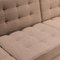 Beige Fabric Relaxed Three Seater Sofa by Florence Knoll for Knoll 4