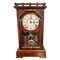 Horloge de Cheminée Victorienne Antique en Noyer 1