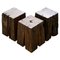 Ensemble of Ancient Normandy, Oak Stool Tables by Timothée Musset, Set of 3 1