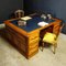 Antique Double Desk with Blue Leather Insert 2