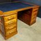 Antique Double Desk with Blue Leather Insert 7