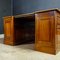 Antique Double Desk with Blue Leather Insert 8