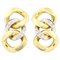 Boucles d'Oreilles Pomellato en Or Jaune et Blanc 18K avec Diamants, Set de 2 1