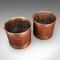 Antique English Copper Fireside Baskets, Set of 2 8